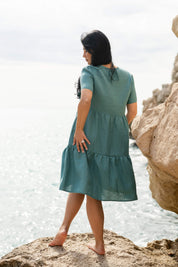 Olivia Dress, Silver Pine