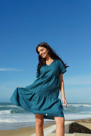 Pellava Kerrosmekko, Crystal Teal