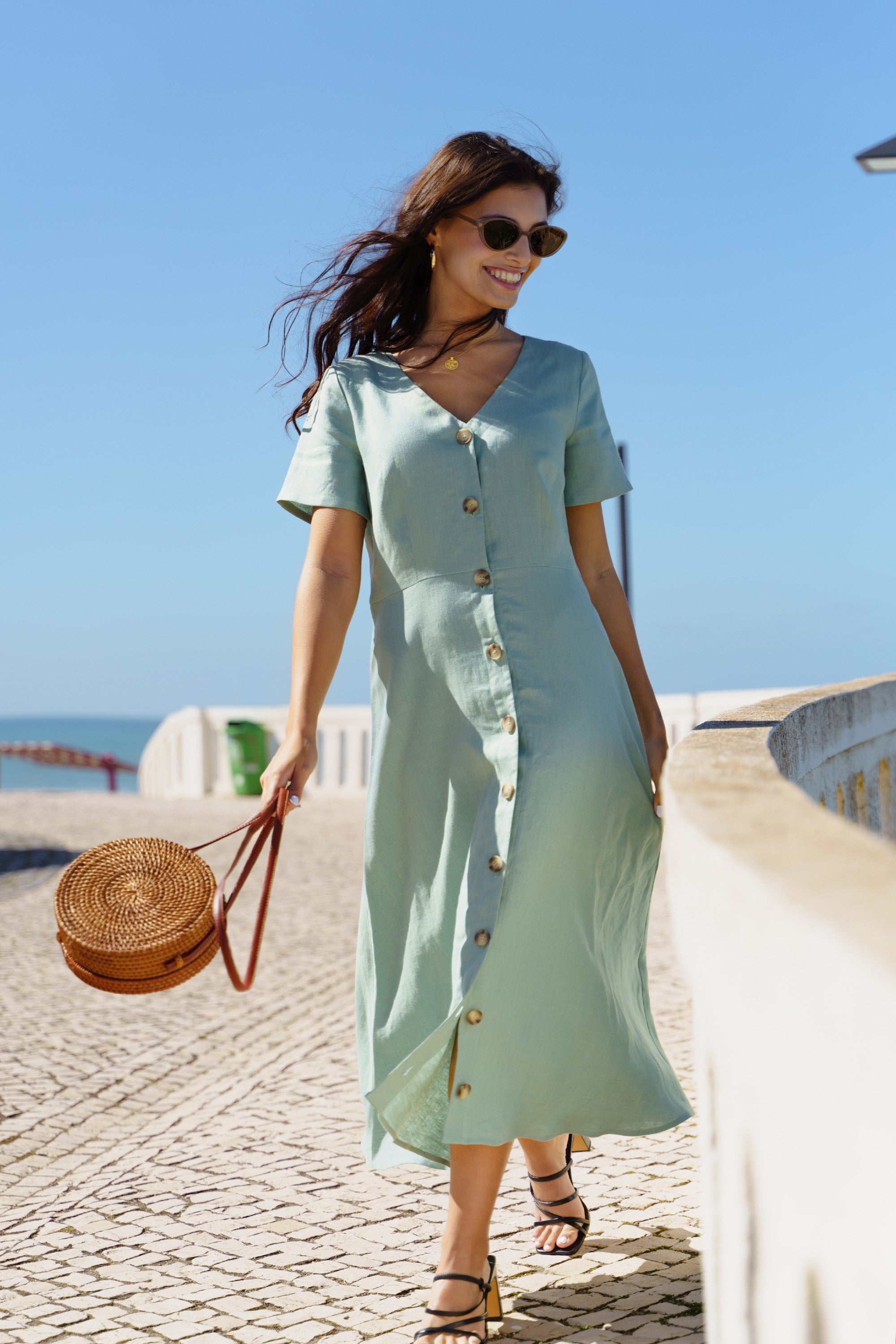 Penelope Dress, Desert Sage