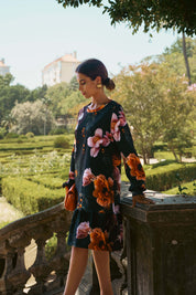 Poppy Dress, Copper Flower
