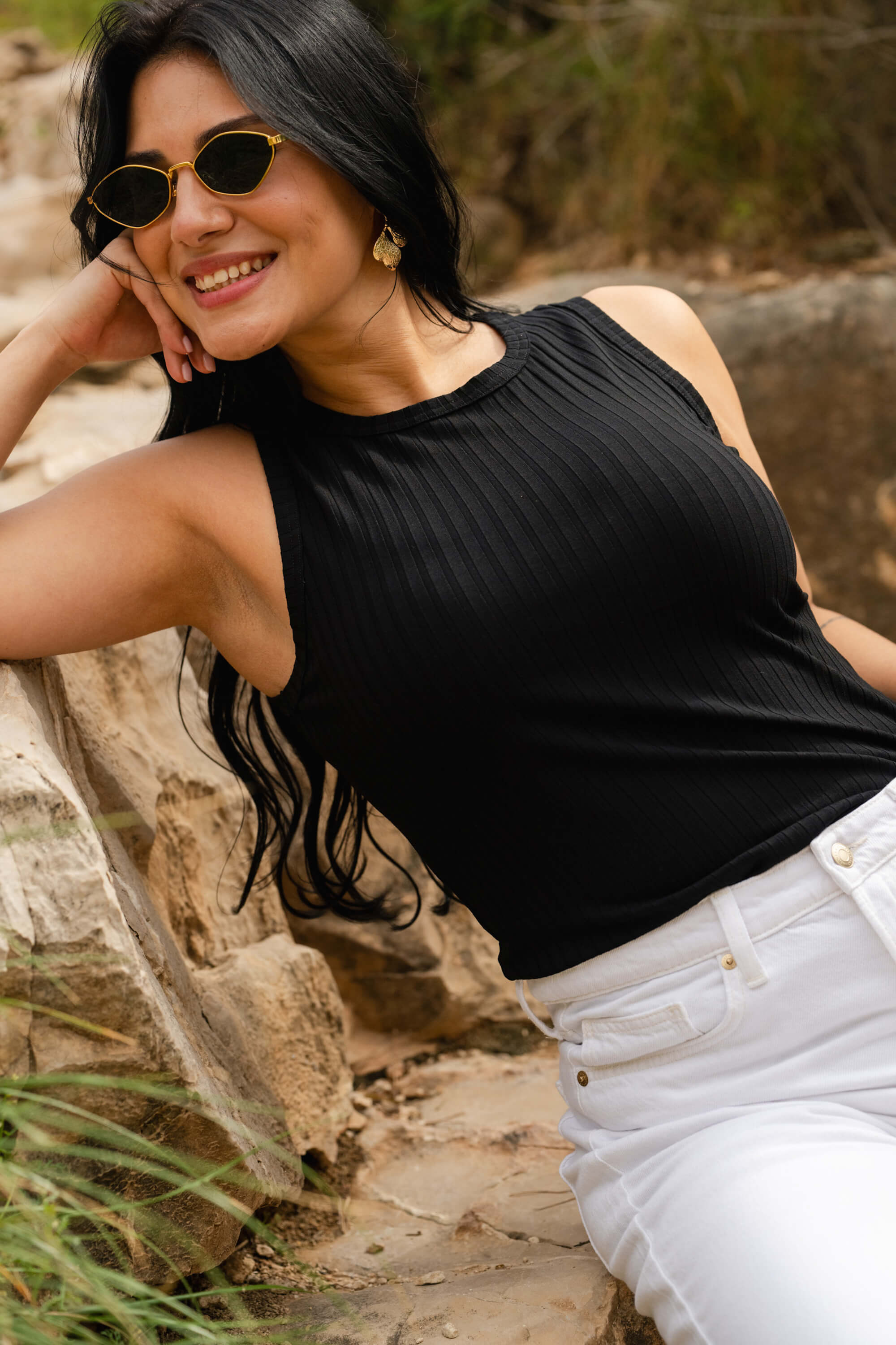 Rib Top, Black