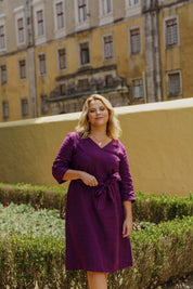 Vera Dress Leinenkleid, Royal Violet