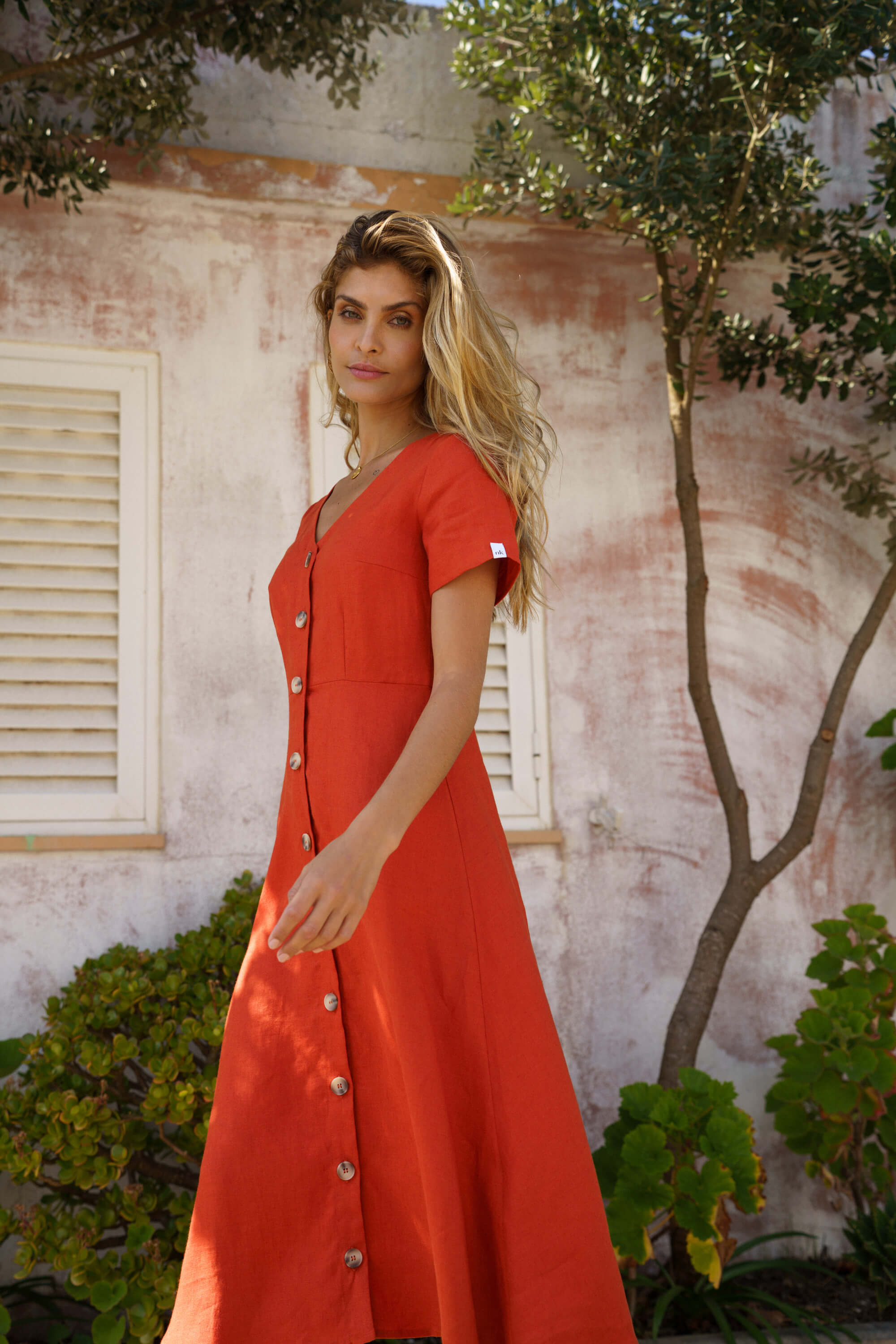 Penelope Dress, Burnt Orange