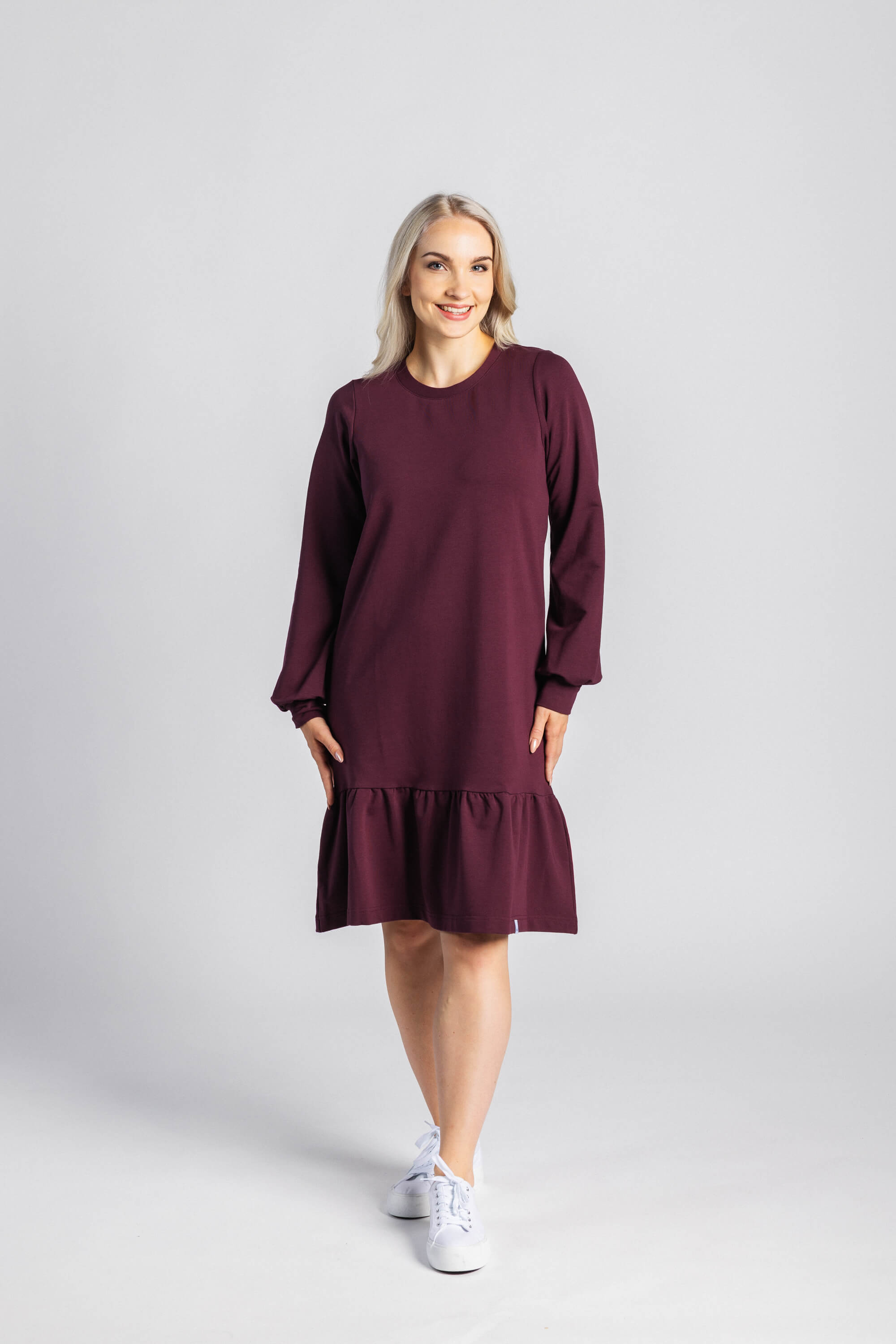 Poppy Dress, Burgundy