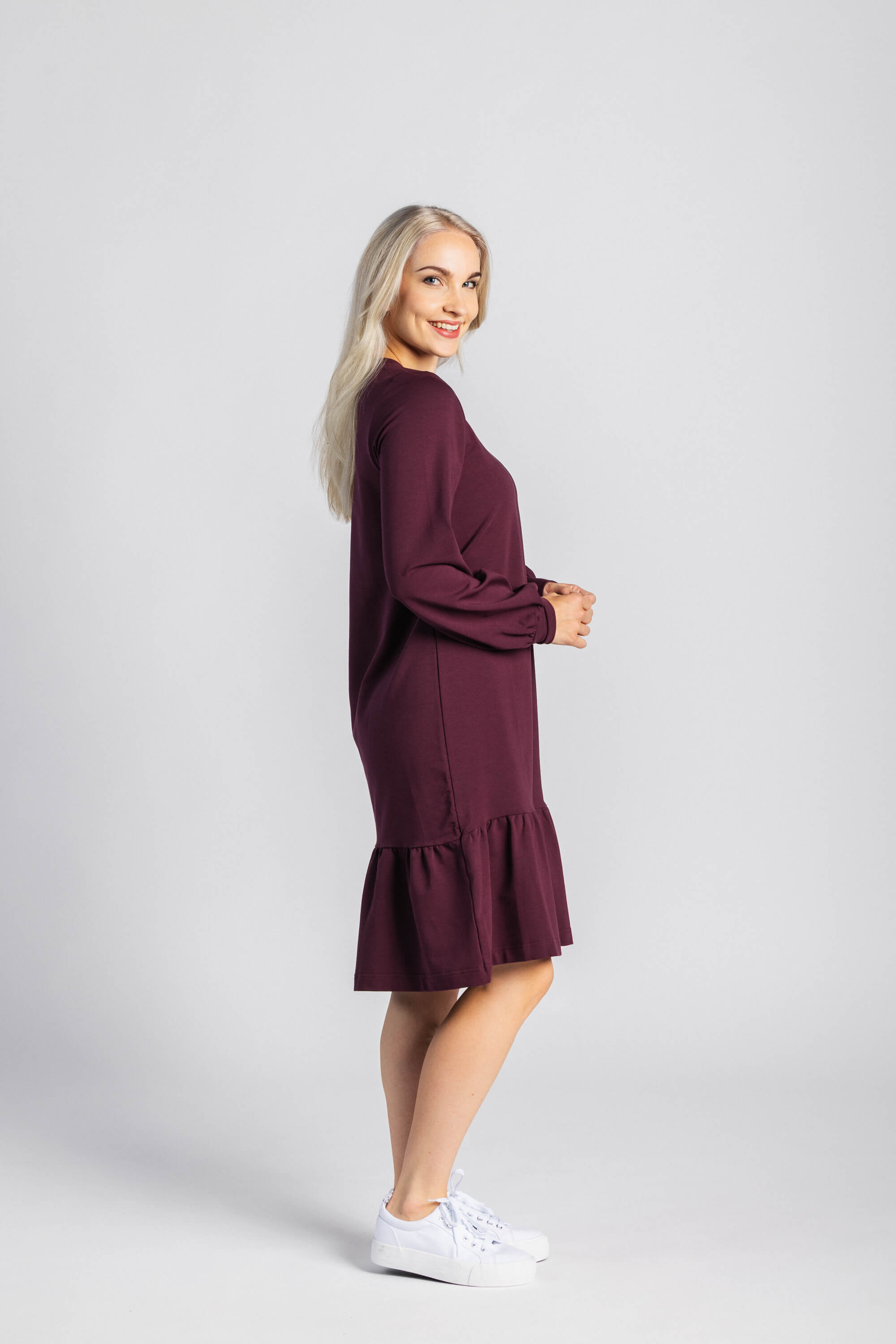 Poppy Dress, Burgundy