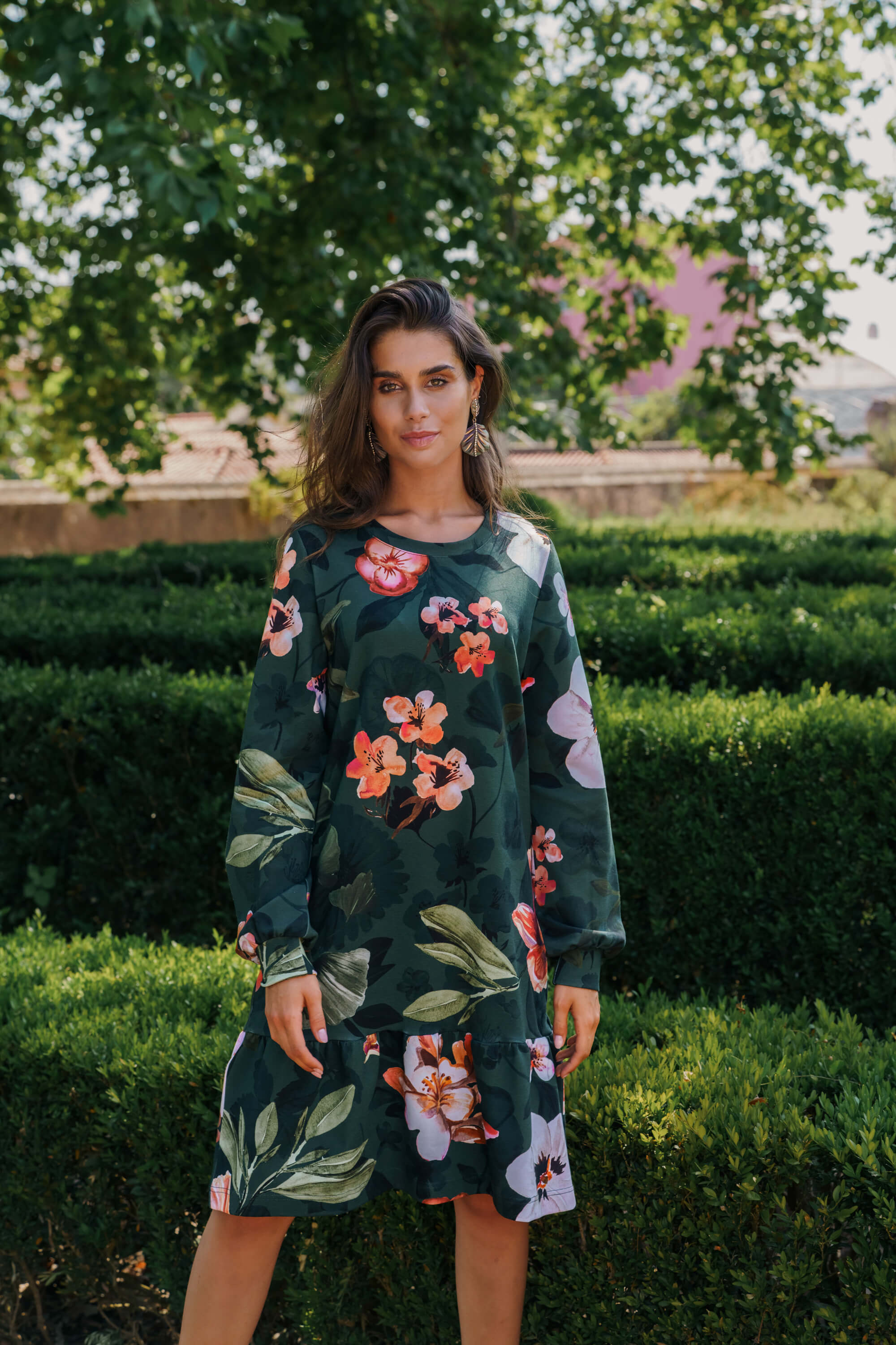 Poppy Dress, Olive Siesta