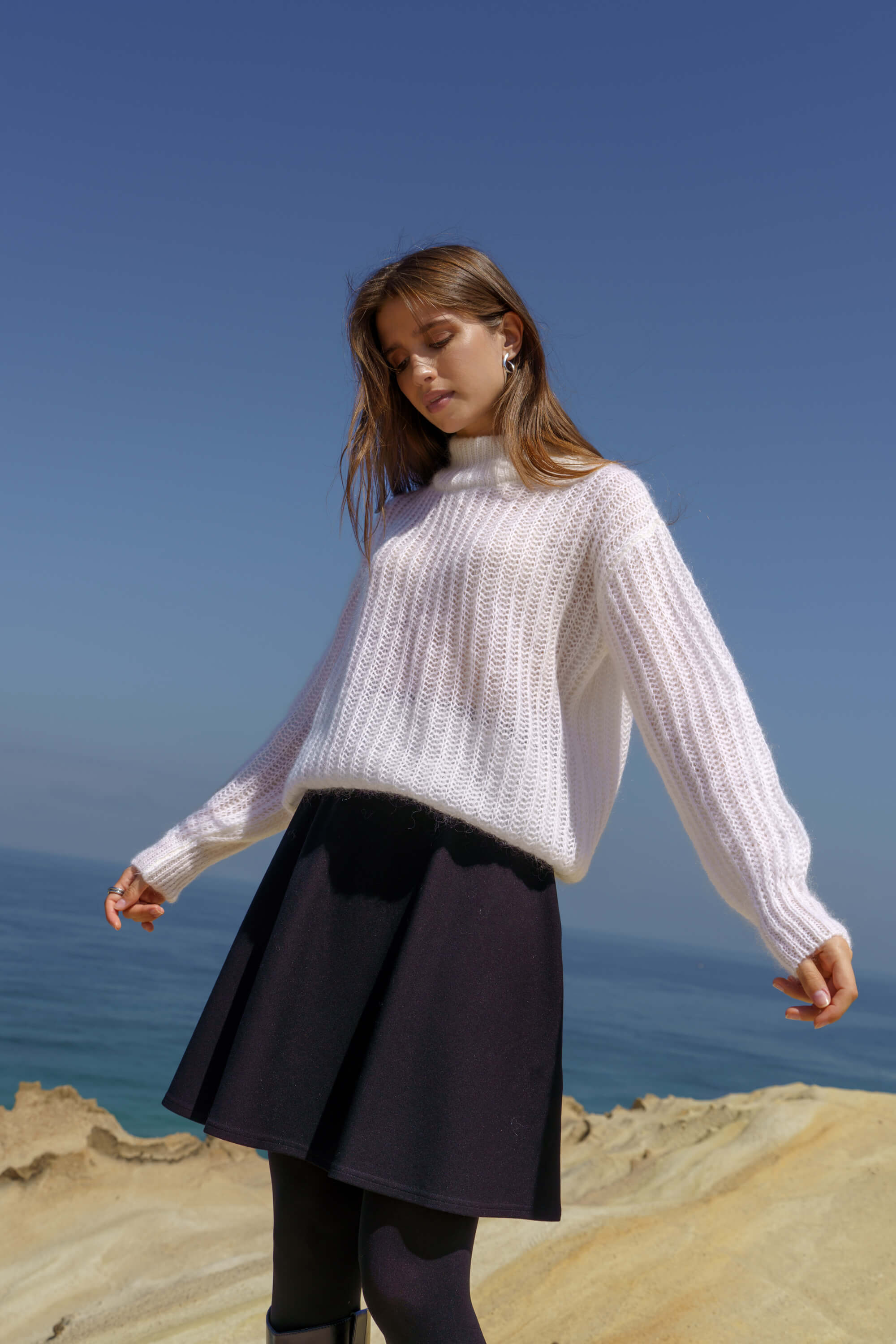 Robin Mohair Knit, Snow