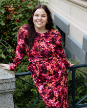 Zoey Dress, Scarlet Petals