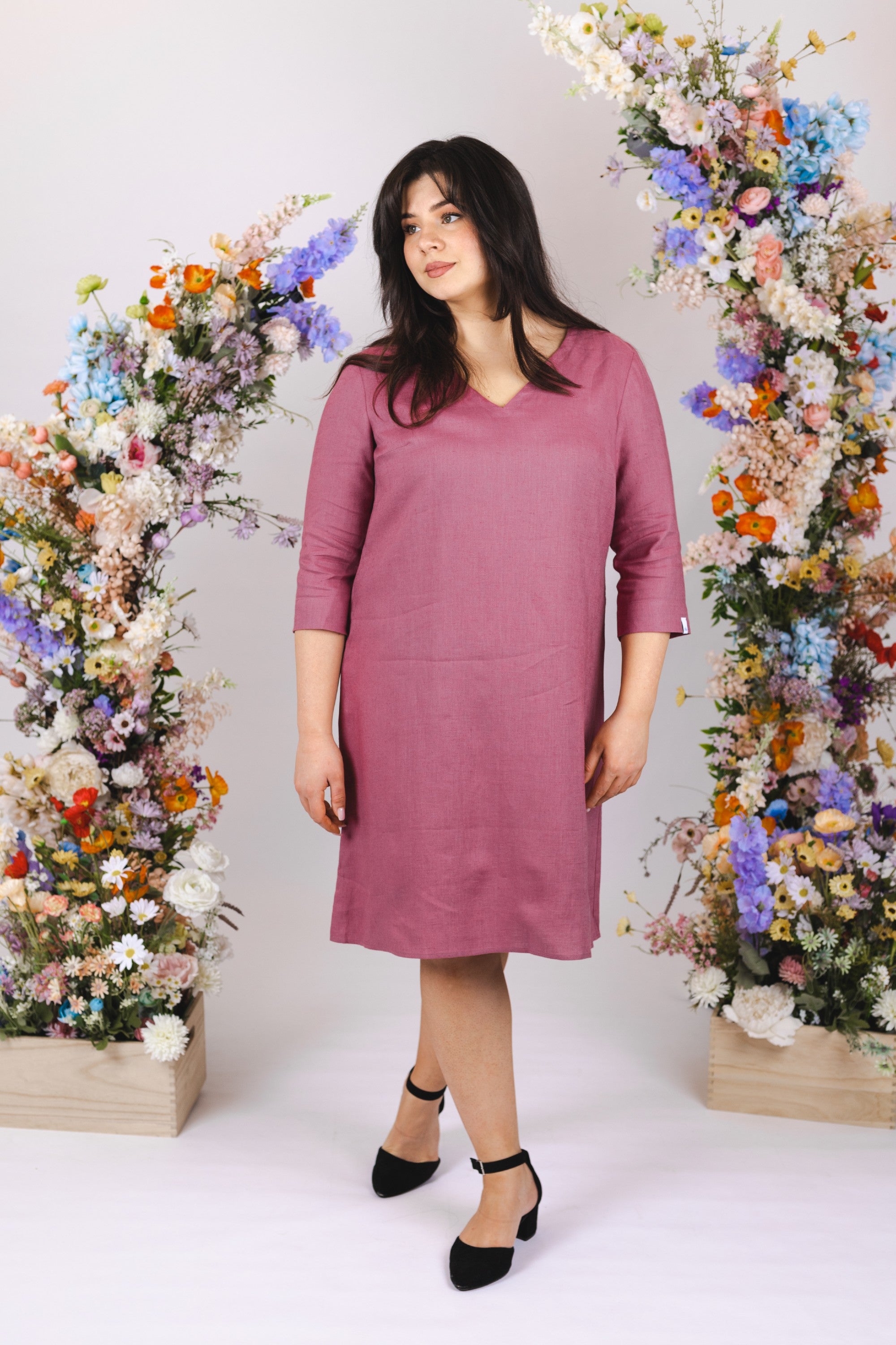 Vera Dress Leinenkleid, Maulbeere