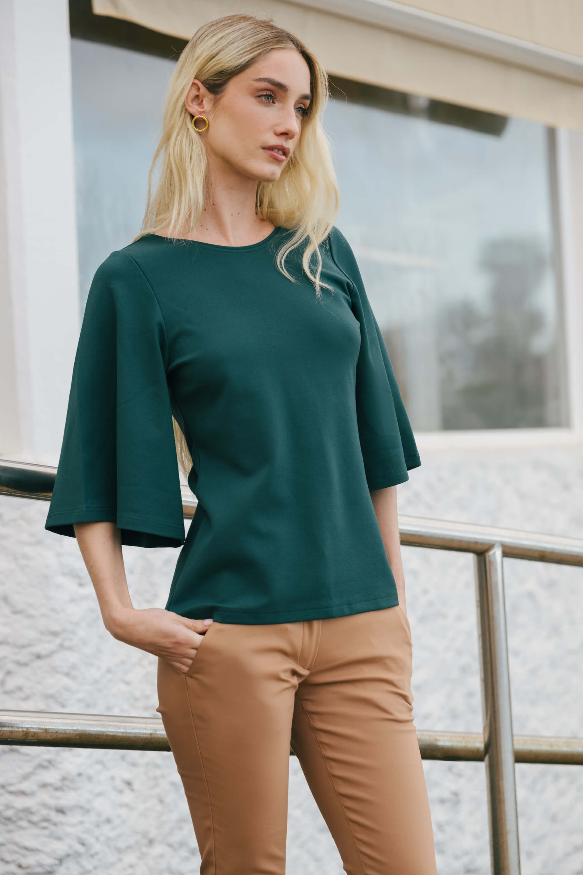 Vivienne Blouse, Dark Green