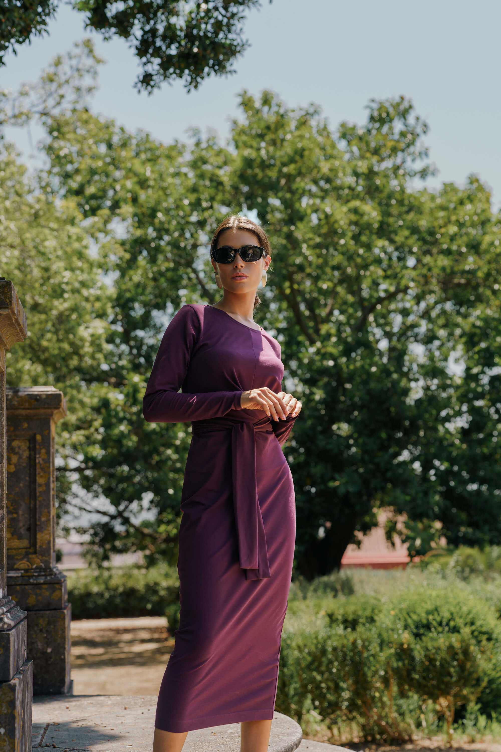 Zoey Dress, Burgundy