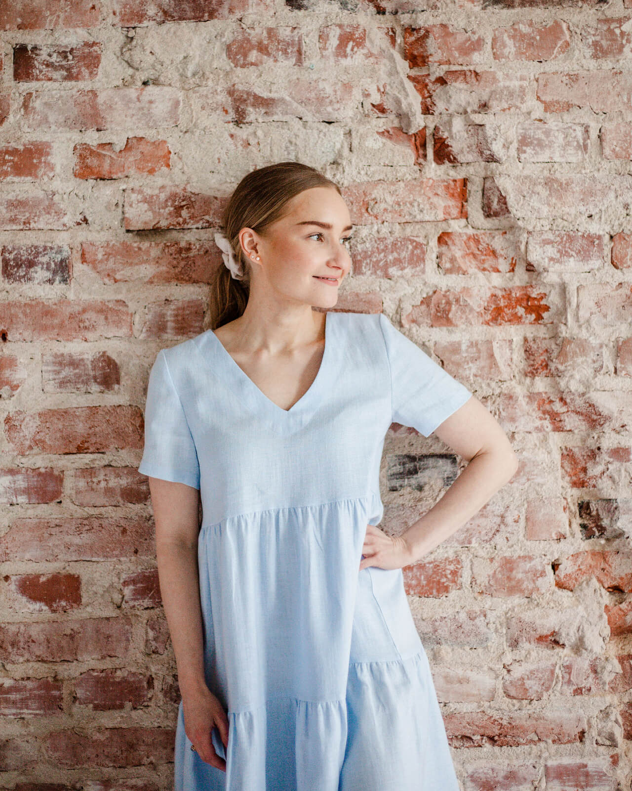 Pellava Kerrosmekko, Sky Blue